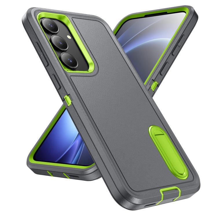For Samsung Galaxy S25 FE 5G Rugged PC Hybrid Silicone Phone Case with Holder