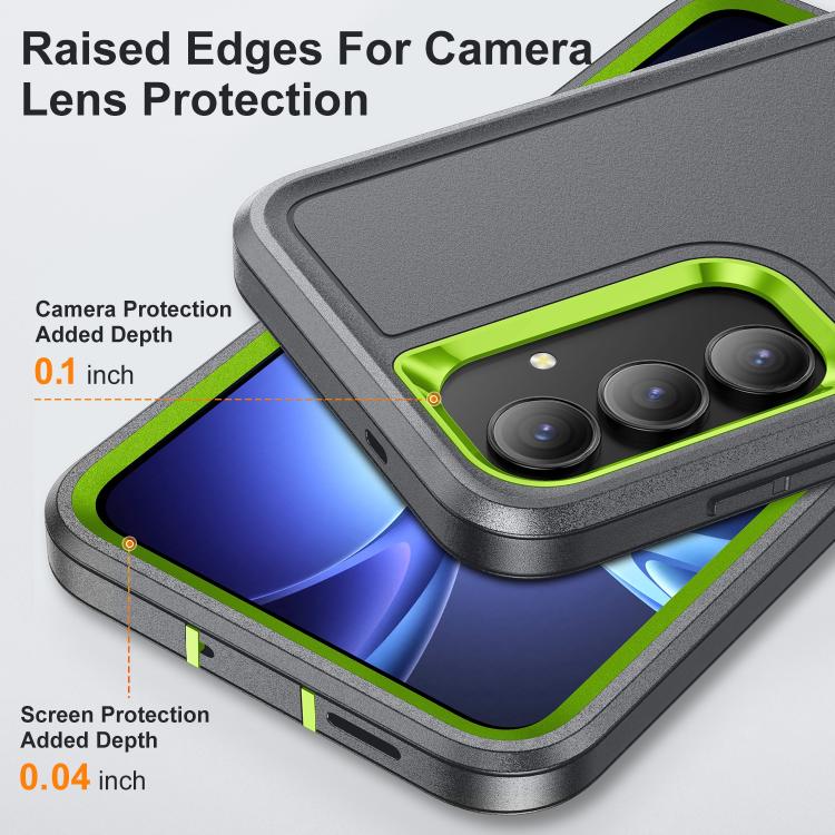 For Samsung Galaxy S25 FE 5G Rugged PC Hybrid Silicone Phone Case with Holder
