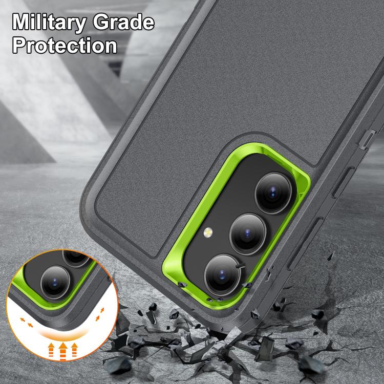 For Samsung Galaxy S25 FE 5G Rugged PC Hybrid Silicone Phone Case with Holder