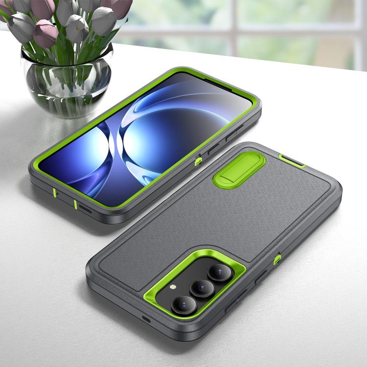 For Samsung Galaxy S25 FE 5G Rugged PC Hybrid Silicone Phone Case with Holder