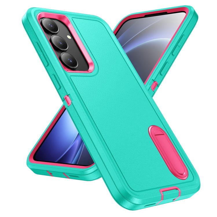 For Samsung Galaxy S25 FE 5G Rugged PC Hybrid Silicone Phone Case with Holder