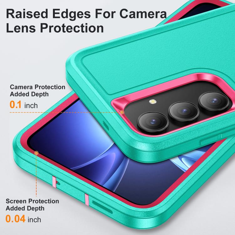 For Samsung Galaxy S25 FE 5G Rugged PC Hybrid Silicone Phone Case with Holder