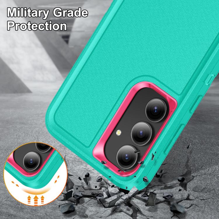 For Samsung Galaxy S25 FE 5G Rugged PC Hybrid Silicone Phone Case with Holder