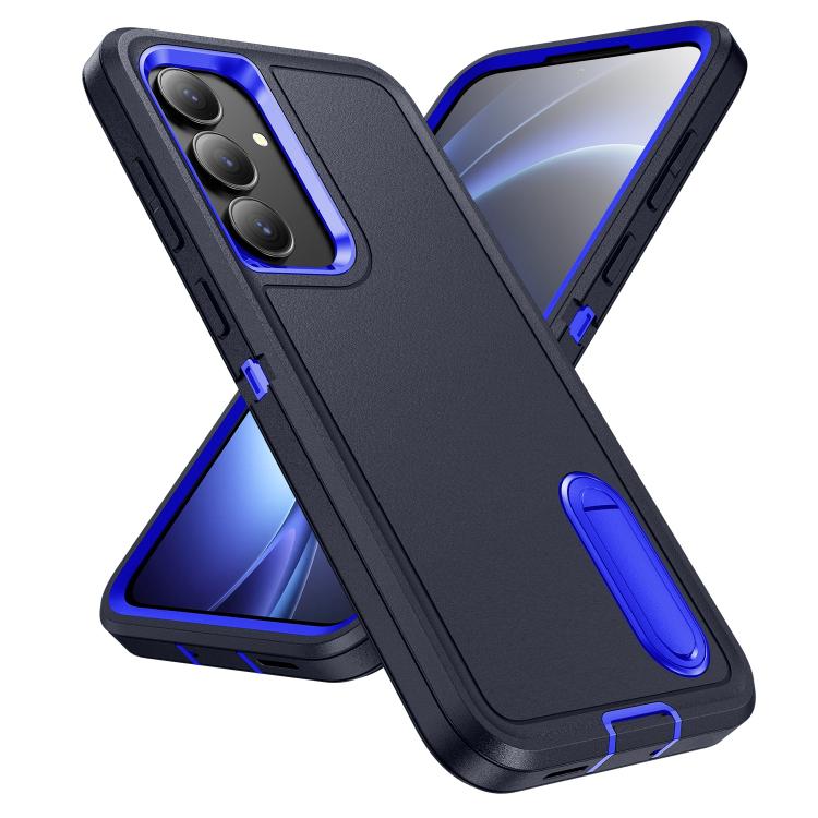 For Samsung Galaxy S25 FE 5G Rugged PC Hybrid Silicone Phone Case with Holder