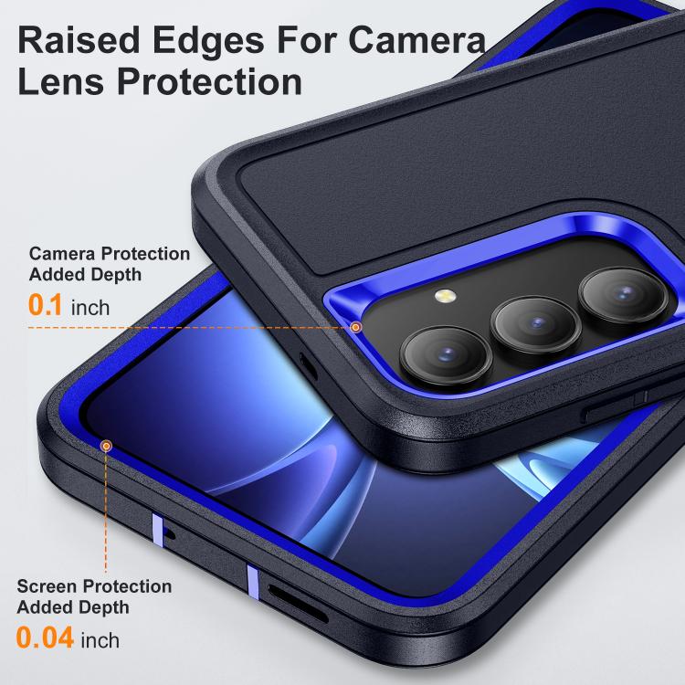 For Samsung Galaxy S25 FE 5G Rugged PC Hybrid Silicone Phone Case with Holder