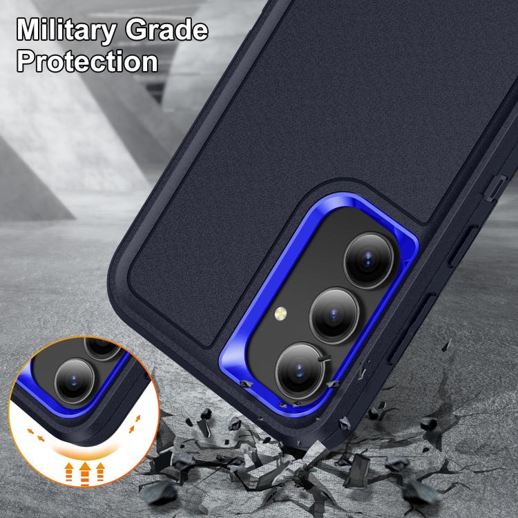 For Samsung Galaxy S25 FE 5G Rugged PC Hybrid Silicone Phone Case with Holder