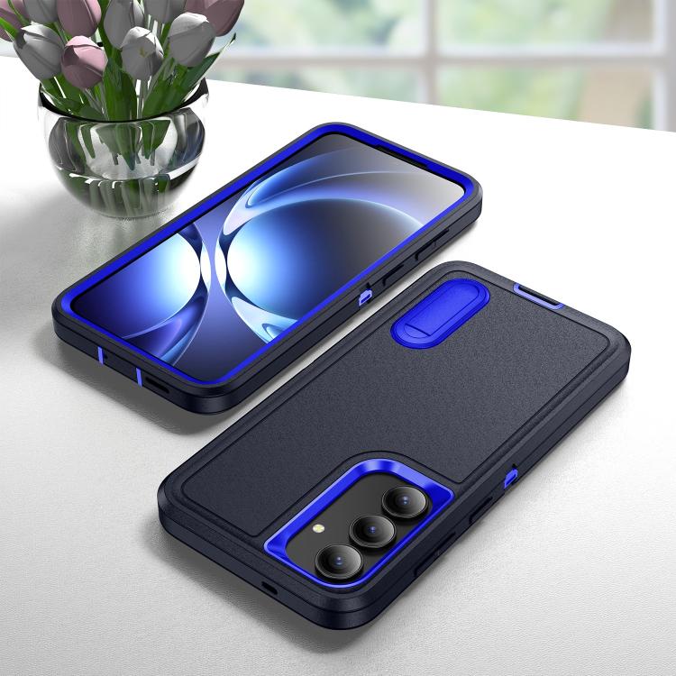 For Samsung Galaxy S25 FE 5G Rugged PC Hybrid Silicone Phone Case with Holder