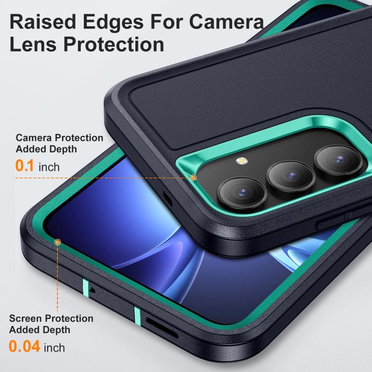 For Samsung Galaxy S25 FE 5G Rugged PC Hybrid Silicone Phone Case with Holder