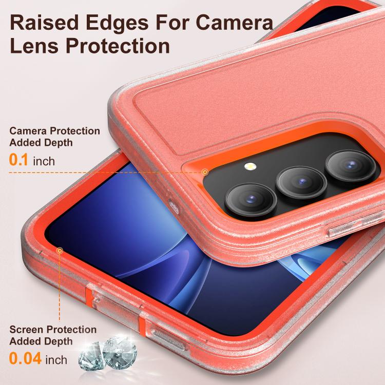 For Samsung Galaxy S25 FE 5G Rugged PC Hybrid Silicone Phone Case with Holder