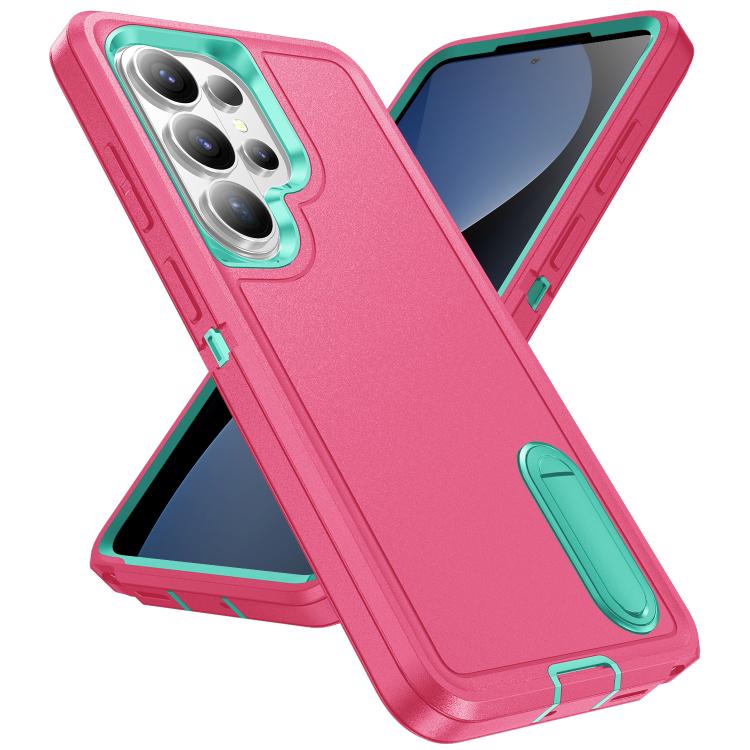 For Samsung Galaxy S26 Ultra 5G Rugged PC Hybrid Silicone Phone Case with Holder