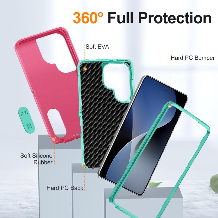 For Samsung Galaxy S26 Ultra 5G Rugged PC Hybrid Silicone Phone Case with Holder