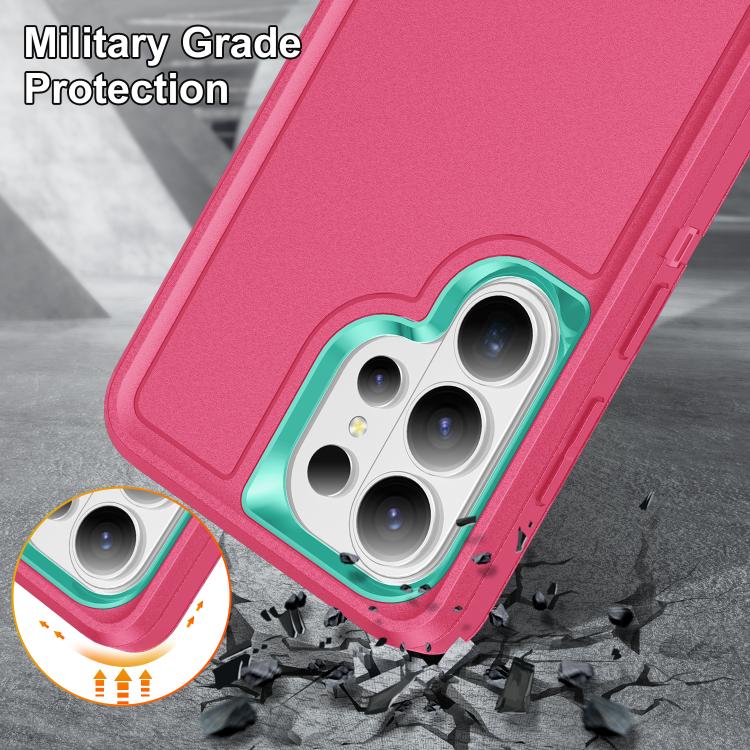 For Samsung Galaxy S26 Ultra 5G Rugged PC Hybrid Silicone Phone Case with Holder