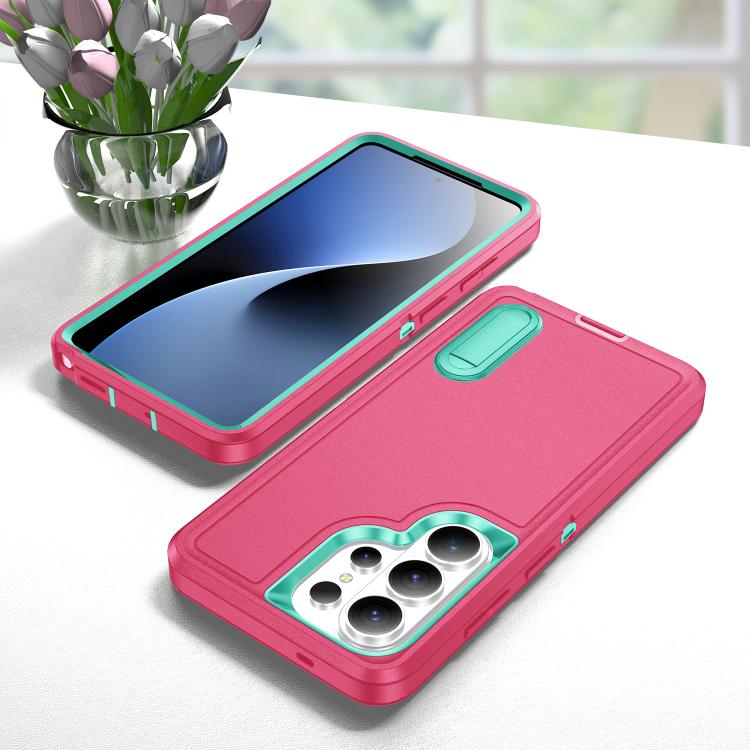 For Samsung Galaxy S26 Ultra 5G Rugged PC Hybrid Silicone Phone Case with Holder