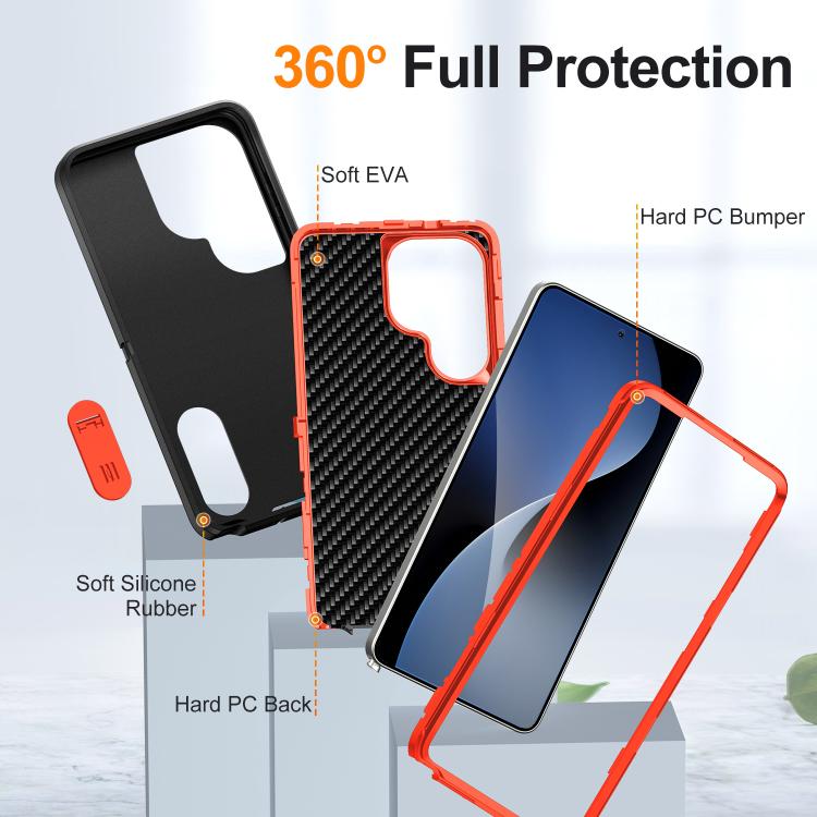 For Samsung Galaxy S26 Ultra 5G Rugged PC Hybrid Silicone Phone Case with Holder