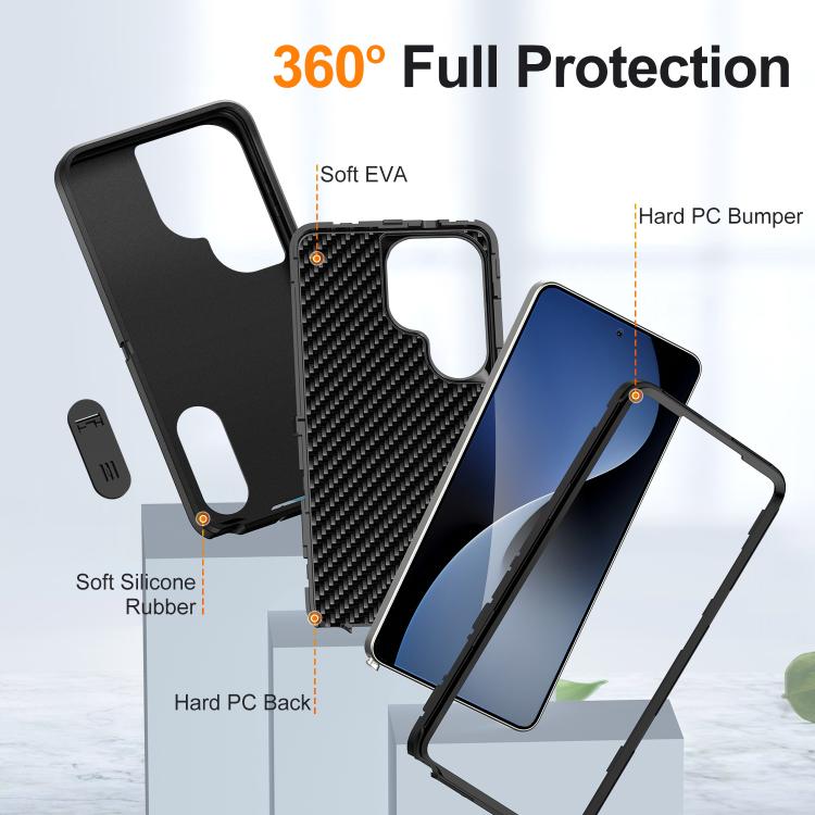 For Samsung Galaxy S26 Ultra 5G Rugged PC Hybrid Silicone Phone Case with Holder