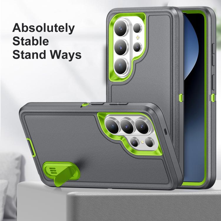 For Samsung Galaxy S26 Ultra 5G Rugged PC Hybrid Silicone Phone Case with Holder