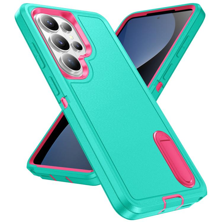 For Samsung Galaxy S26 Ultra 5G Rugged PC Hybrid Silicone Phone Case with Holder