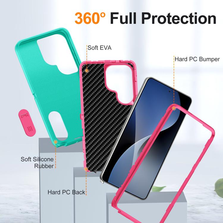 For Samsung Galaxy S26 Ultra 5G Rugged PC Hybrid Silicone Phone Case with Holder