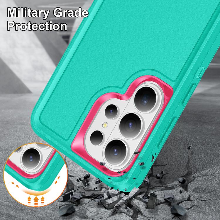 For Samsung Galaxy S26 Ultra 5G Rugged PC Hybrid Silicone Phone Case with Holder