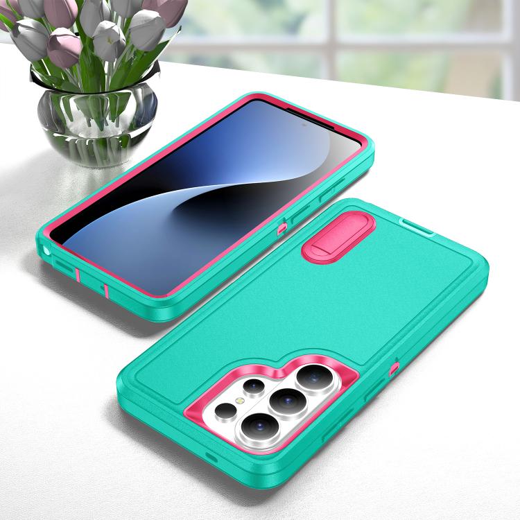 For Samsung Galaxy S26 Ultra 5G Rugged PC Hybrid Silicone Phone Case with Holder