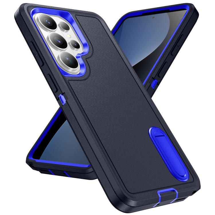 For Samsung Galaxy S26 Ultra 5G Rugged PC Hybrid Silicone Phone Case with Holder