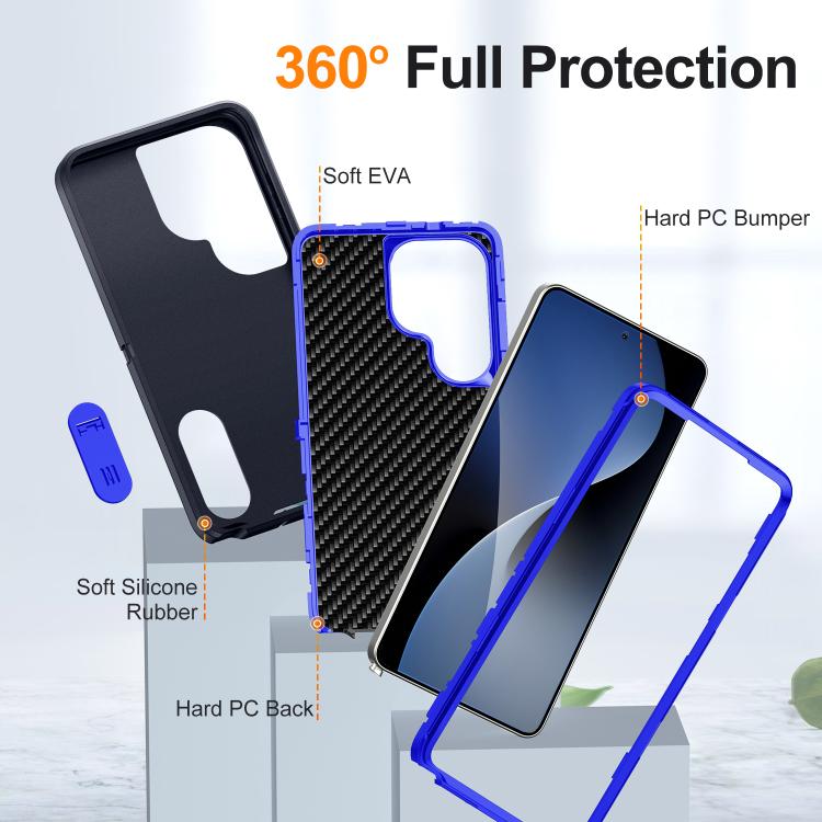 For Samsung Galaxy S26 Ultra 5G Rugged PC Hybrid Silicone Phone Case with Holder