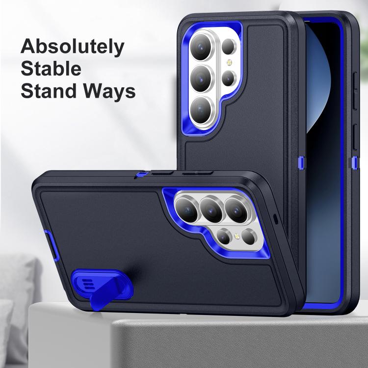 For Samsung Galaxy S26 Ultra 5G Rugged PC Hybrid Silicone Phone Case with Holder