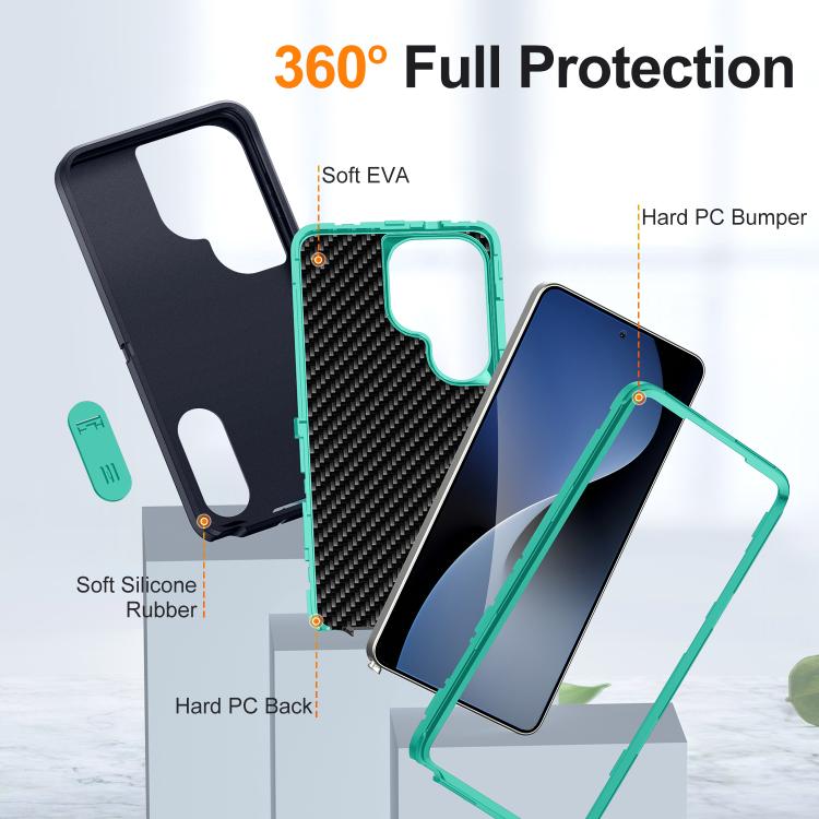 For Samsung Galaxy S26 Ultra 5G Rugged PC Hybrid Silicone Phone Case with Holder