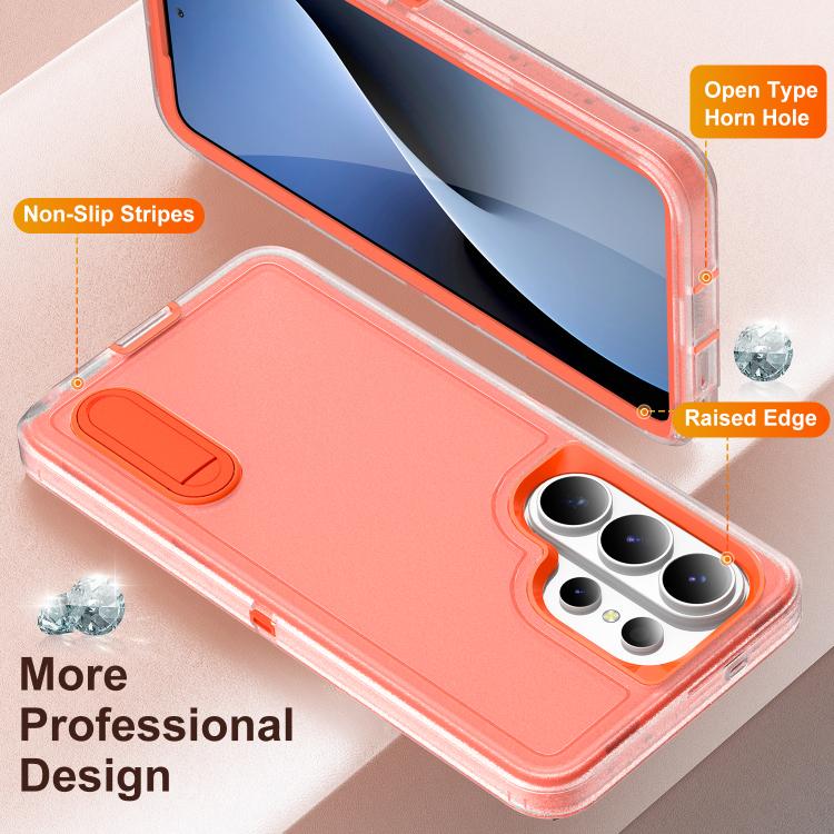 For Samsung Galaxy S26 Ultra 5G Rugged PC Hybrid Silicone Phone Case with Holder