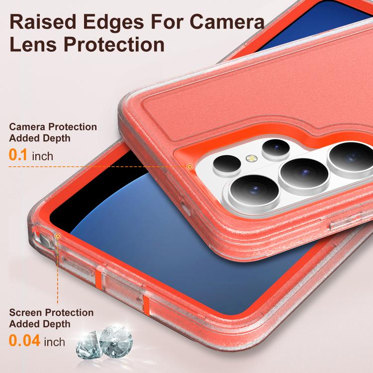 For Samsung Galaxy S26 Ultra 5G Rugged PC Hybrid Silicone Phone Case with Holder