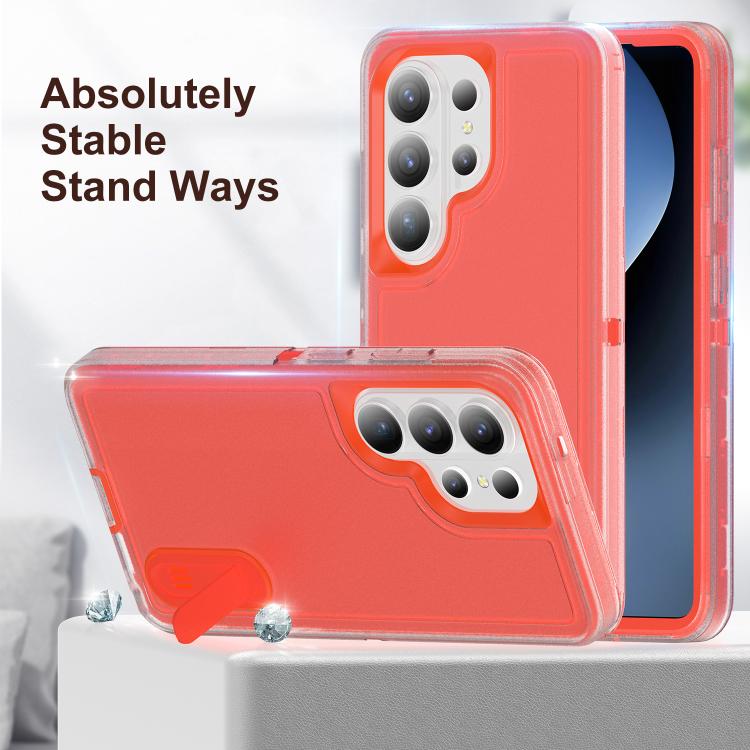 For Samsung Galaxy S26 Ultra 5G Rugged PC Hybrid Silicone Phone Case with Holder