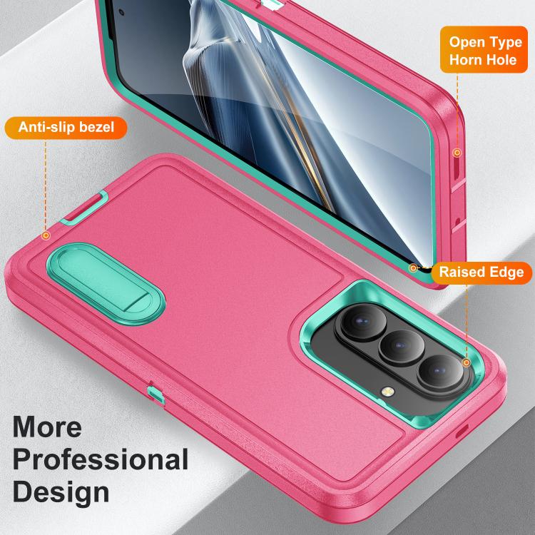 For Samsung Galaxy S26 5G Rugged PC Hybrid Silicone Phone Case with Holder