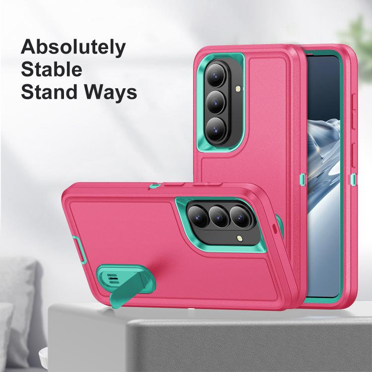 For Samsung Galaxy S26 5G Rugged PC Hybrid Silicone Phone Case with Holder