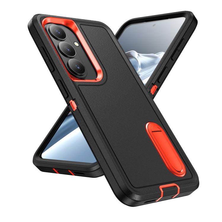 For Samsung Galaxy S26 5G Rugged PC Hybrid Silicone Phone Case with Holder