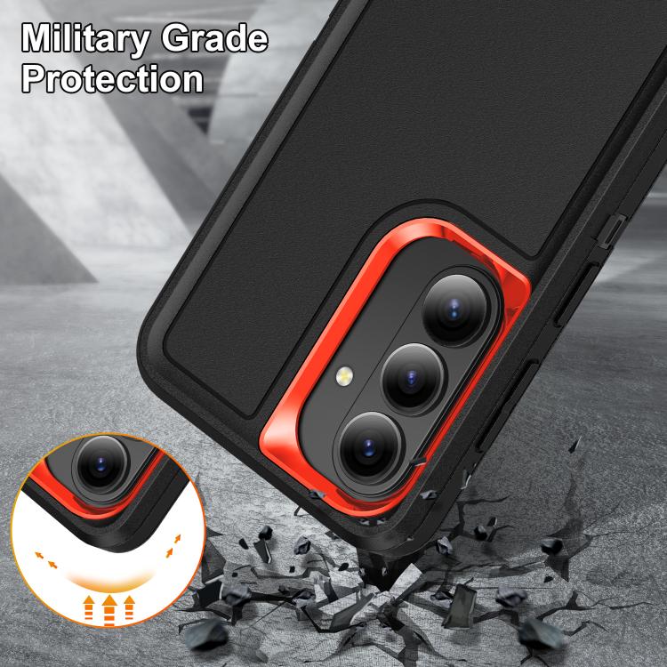 For Samsung Galaxy S26 5G Rugged PC Hybrid Silicone Phone Case with Holder