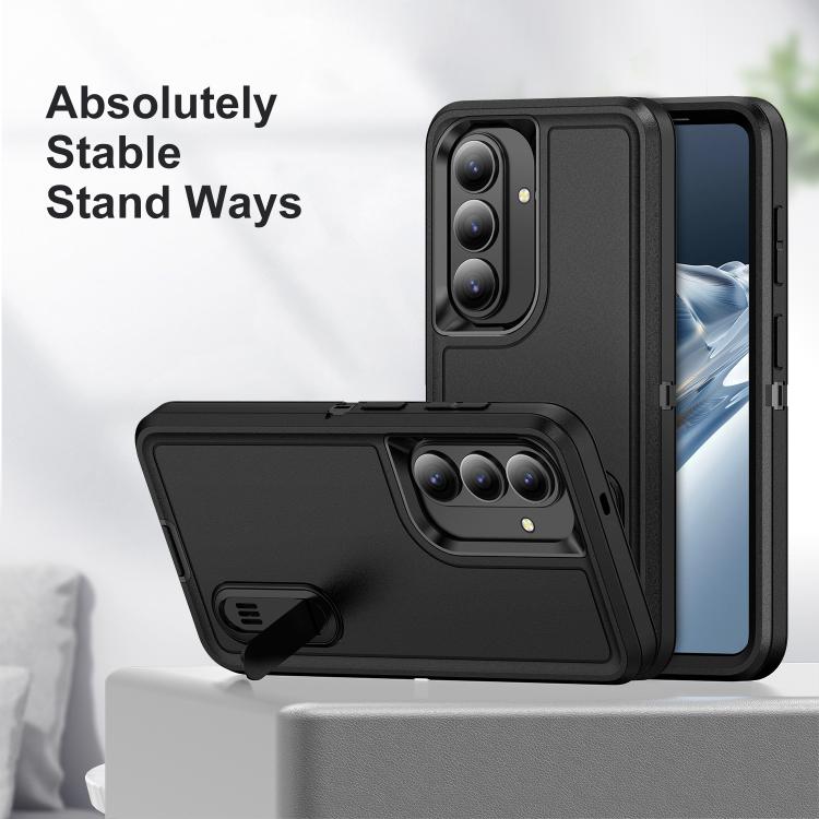 For Samsung Galaxy S26 5G Rugged PC Hybrid Silicone Phone Case with Holder