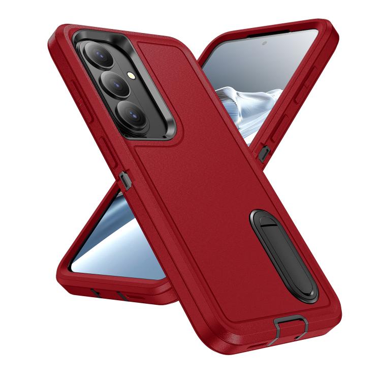 For Samsung Galaxy S26 5G Rugged PC Hybrid Silicone Phone Case with Holder