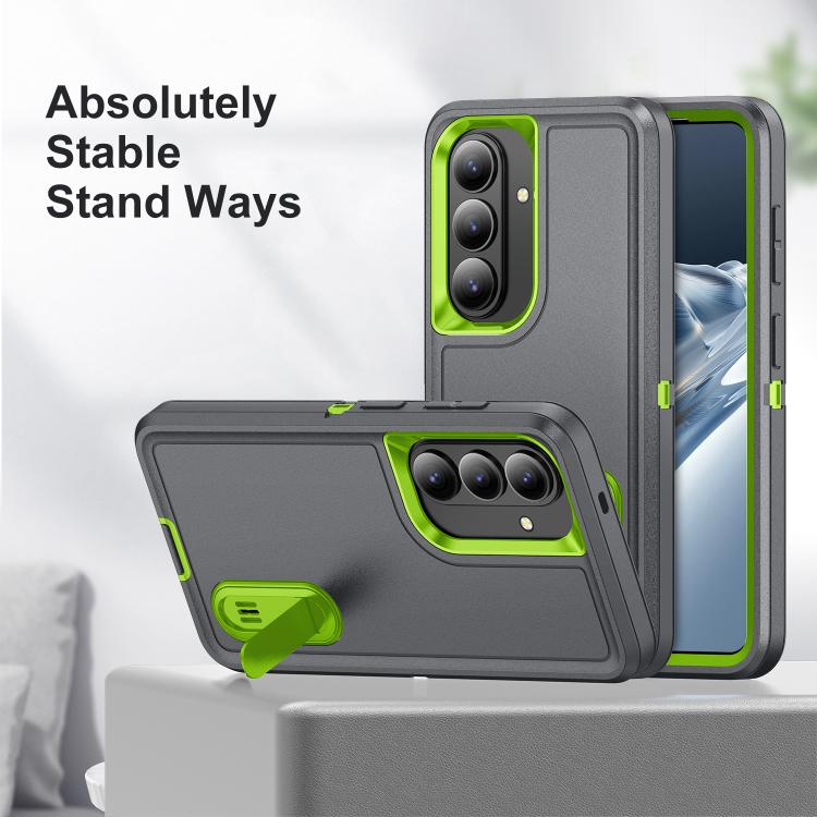 For Samsung Galaxy S26 5G Rugged PC Hybrid Silicone Phone Case with Holder