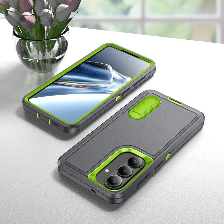For Samsung Galaxy S26 5G Rugged PC Hybrid Silicone Phone Case with Holder