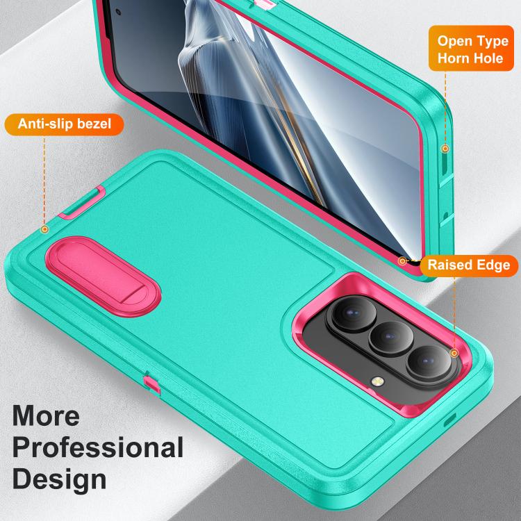 For Samsung Galaxy S26 5G Rugged PC Hybrid Silicone Phone Case with Holder