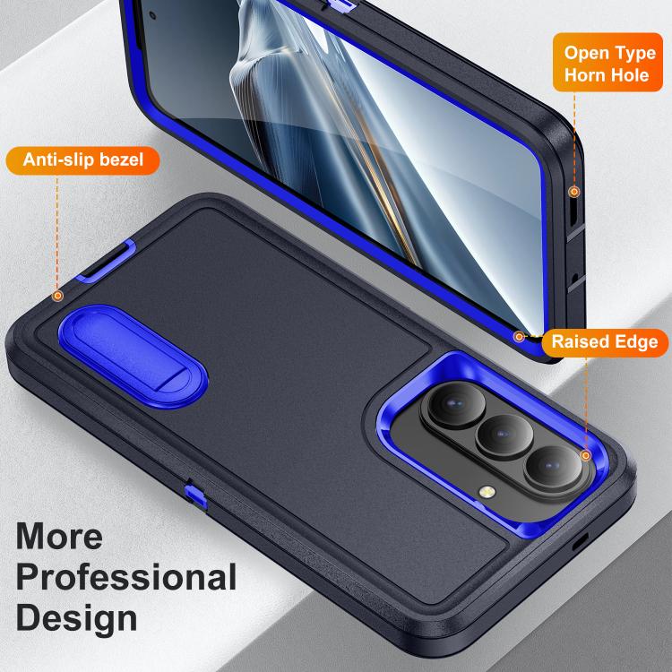 For Samsung Galaxy S26 5G Rugged PC Hybrid Silicone Phone Case with Holder