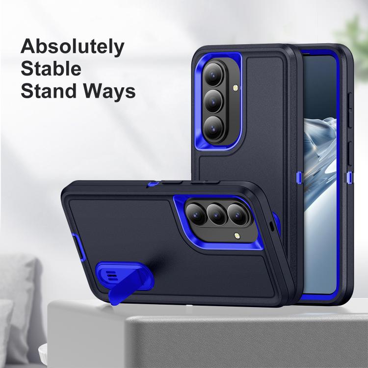 For Samsung Galaxy S26 5G Rugged PC Hybrid Silicone Phone Case with Holder