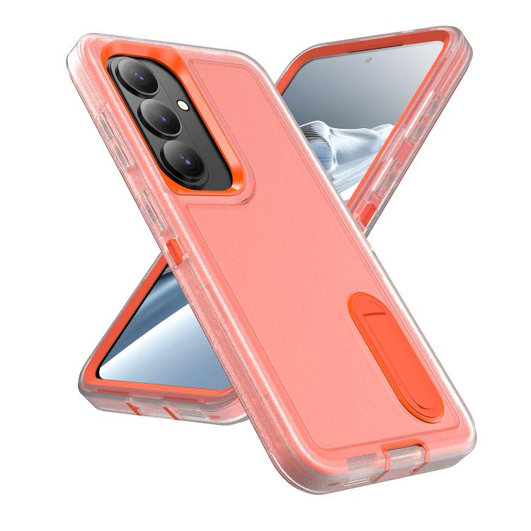 For Samsung Galaxy S26 5G Rugged PC Hybrid Silicone Phone Case with Holder