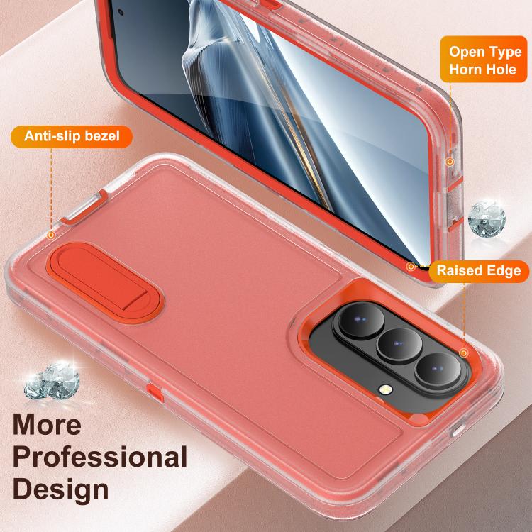 For Samsung Galaxy S26 5G Rugged PC Hybrid Silicone Phone Case with Holder