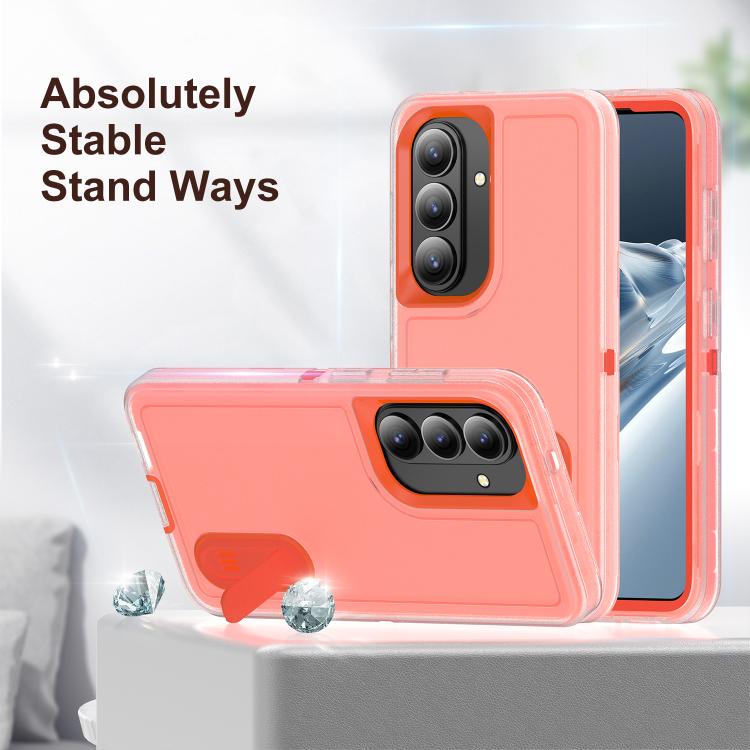 For Samsung Galaxy S26 5G Rugged PC Hybrid Silicone Phone Case with Holder