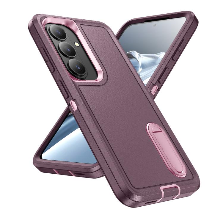 For Samsung Galaxy S26 5G Rugged PC Hybrid Silicone Phone Case with Holder