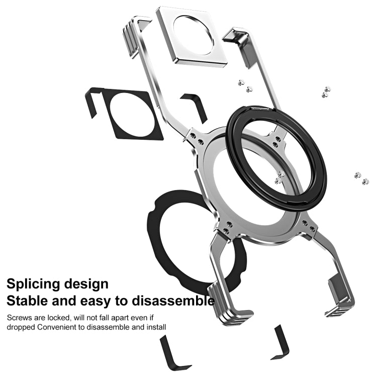 For ZTE nubia Z70 Ultra Mechanical Arm Borderless MagSafe Holder Metal Phone Case