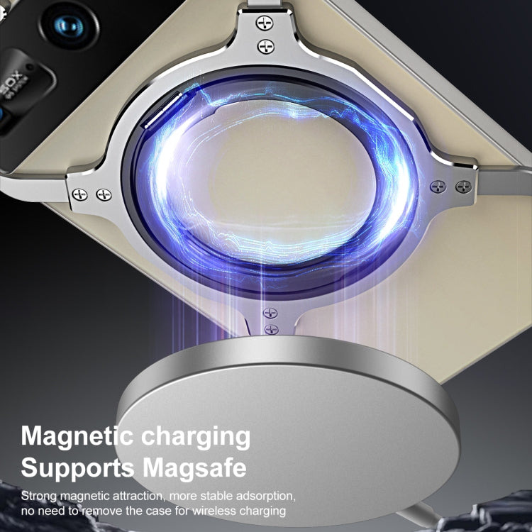 For ZTE nubia Z70 Ultra Mechanical Arm Borderless MagSafe Holder Metal Phone Case