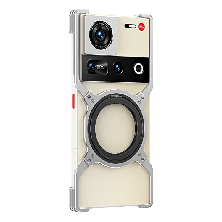 For ZTE nubia Z70 Ultra Mechanical Arm Borderless MagSafe Holder Metal Phone Case