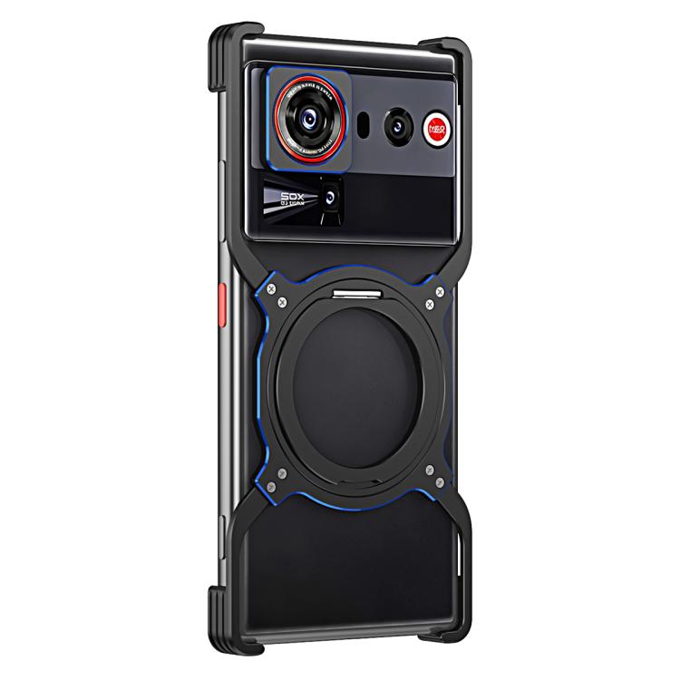 For ZTE nubia Z80 Ultra Mechanical Arm Borderless MagSafe Holder Metal Phone Case